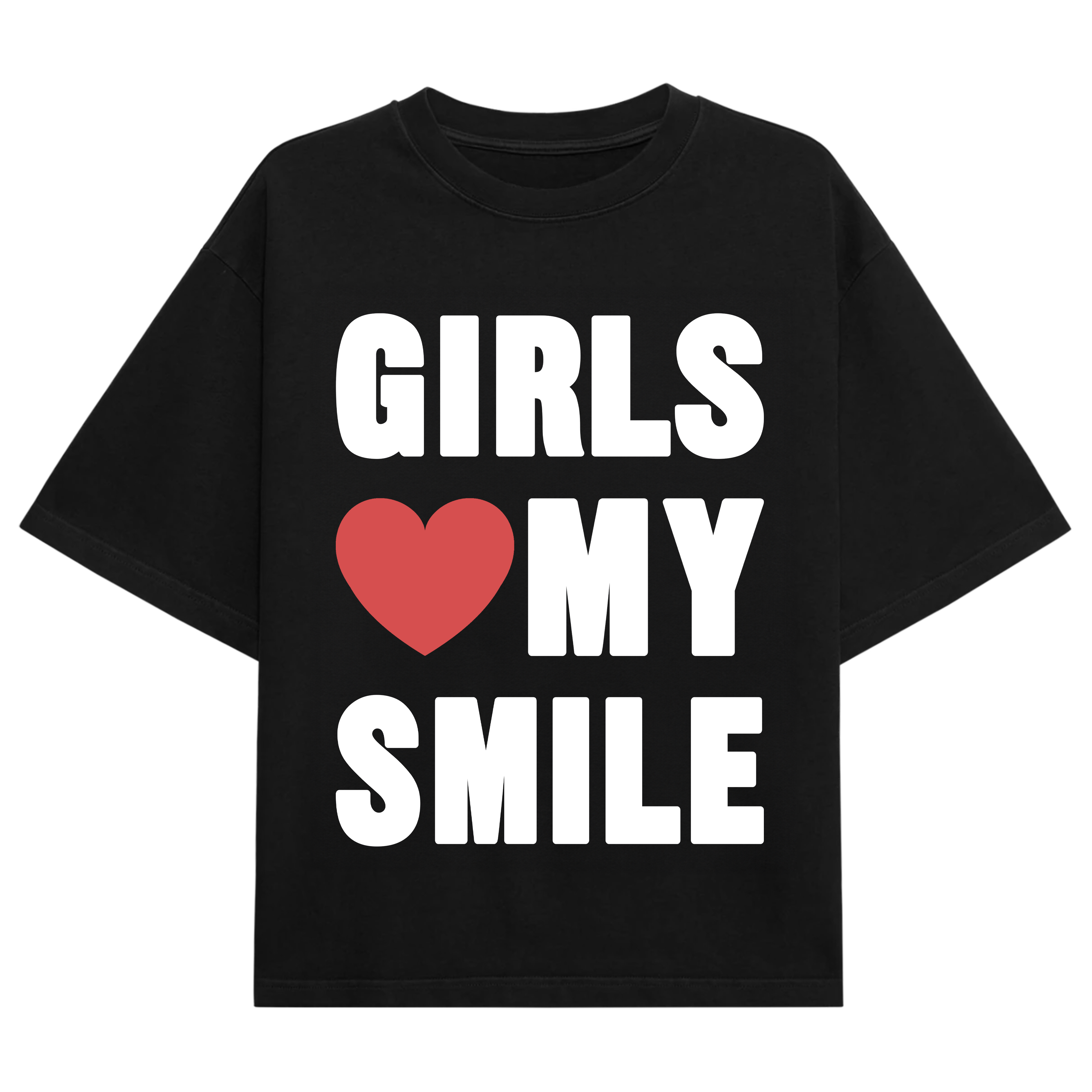 GIRLS LOVE MY SMILE Oversized Shirt